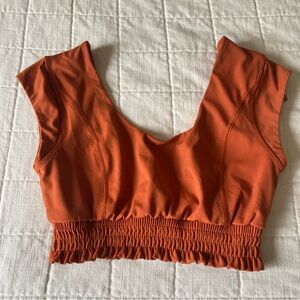 Free People Movement Crop Top Rust Orange X Small